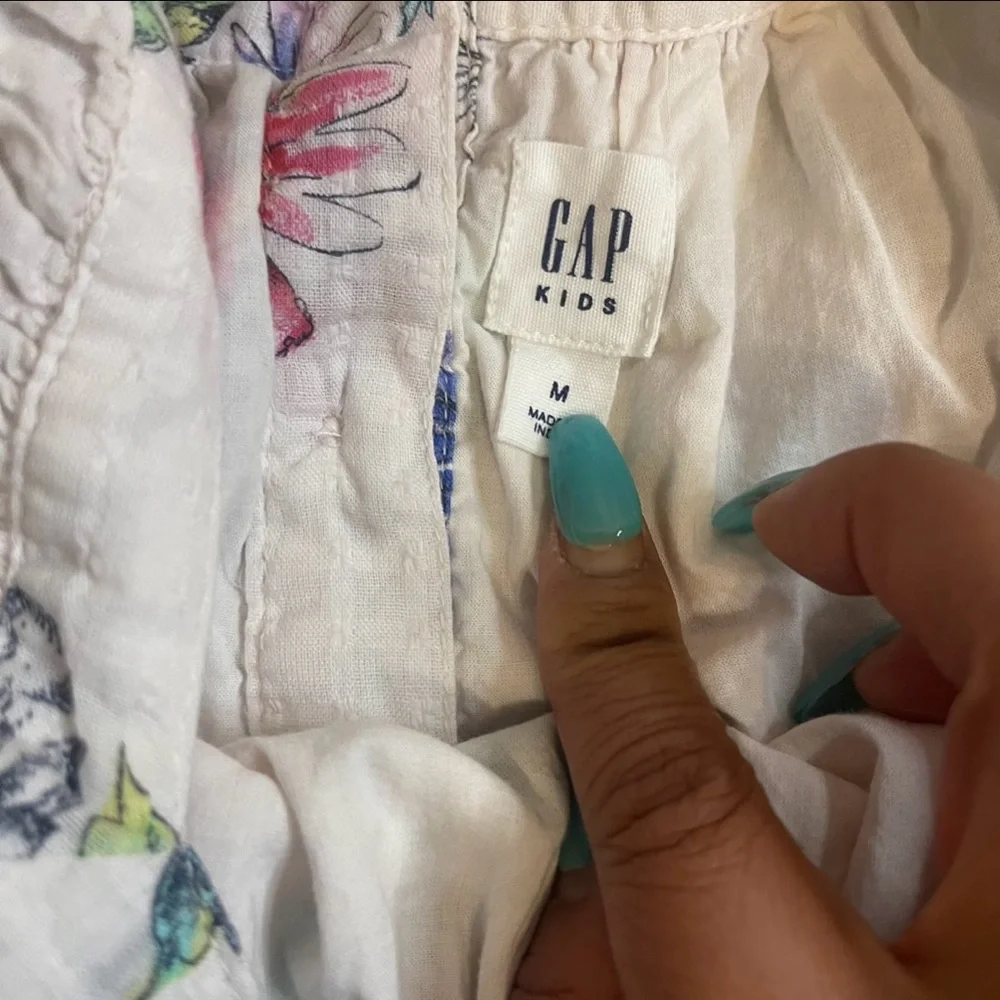 Gap Cap Sleeve Pink & Purple Floral Pattern Dress